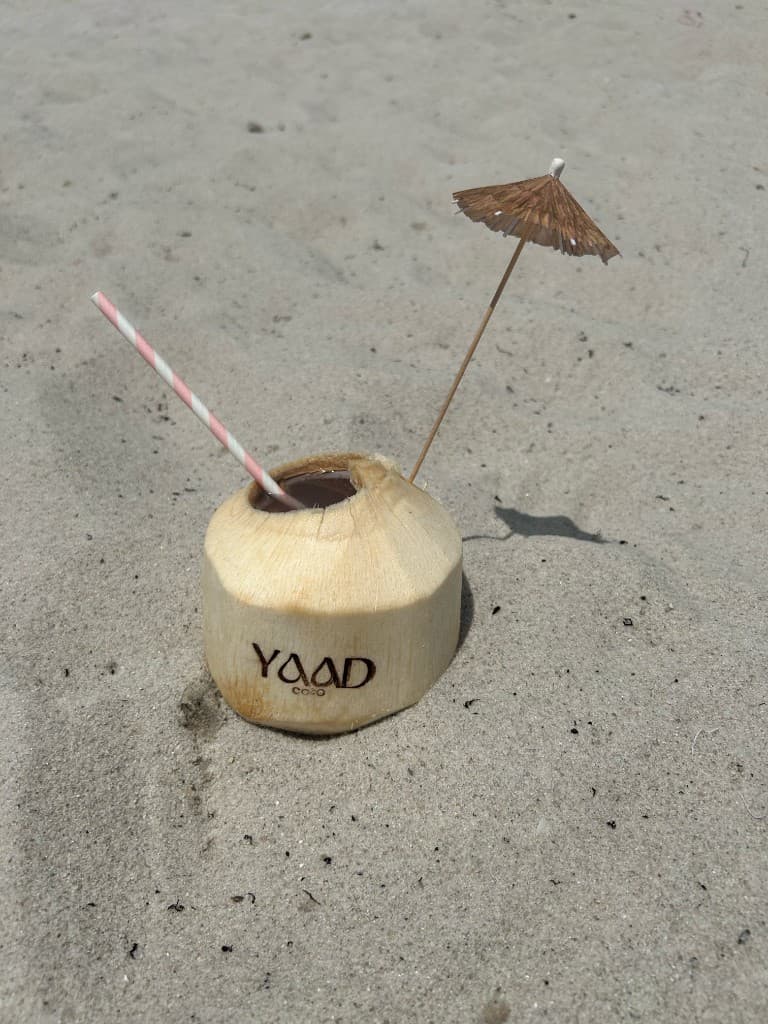 Yaad Coco branded coconut table setting at a private event